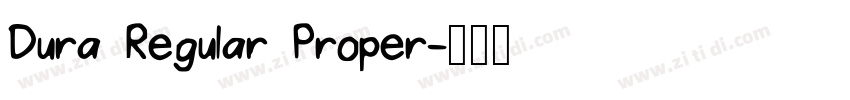 Dura Regular Proper字体转换